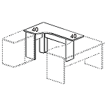 Приставка к столу Karstula лев. (к столам F0166, F0168, F0169)