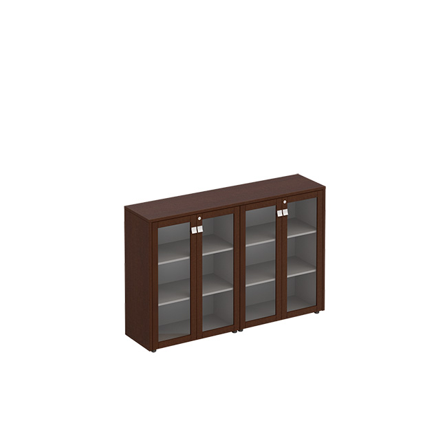 Шкаф для документов средний со стеклянными дверьми ( стенка из 2 шкафов)