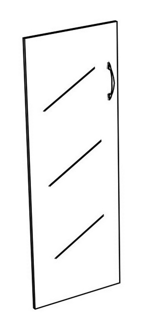 Дверь стеклянная средняя тонированная (1шт)