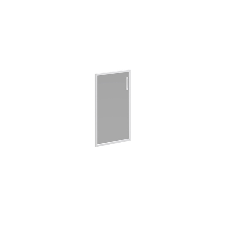 Дверь стеклянная левая тонированная в алюминиевой раме