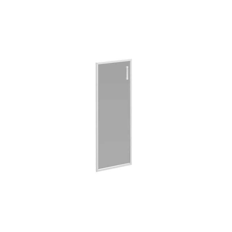Дверь стеклянная левая тонированная в алюминиевой раме 