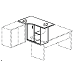 Шкаф-приставка к рабочему месту Karstula, левый (к столу F0167)