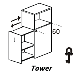 Шкаф персональный Tower (индивидуального пользования) левый с замком